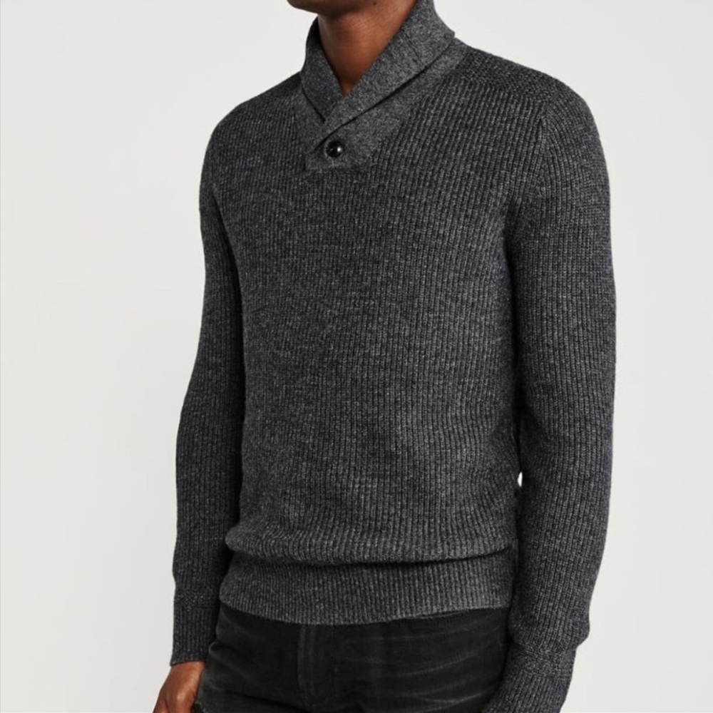 ABERCROMBIE & FITCH shawl collar pullover sweater